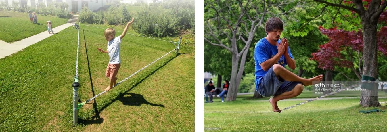 Slackline na ostrově Ludvíka Daňka