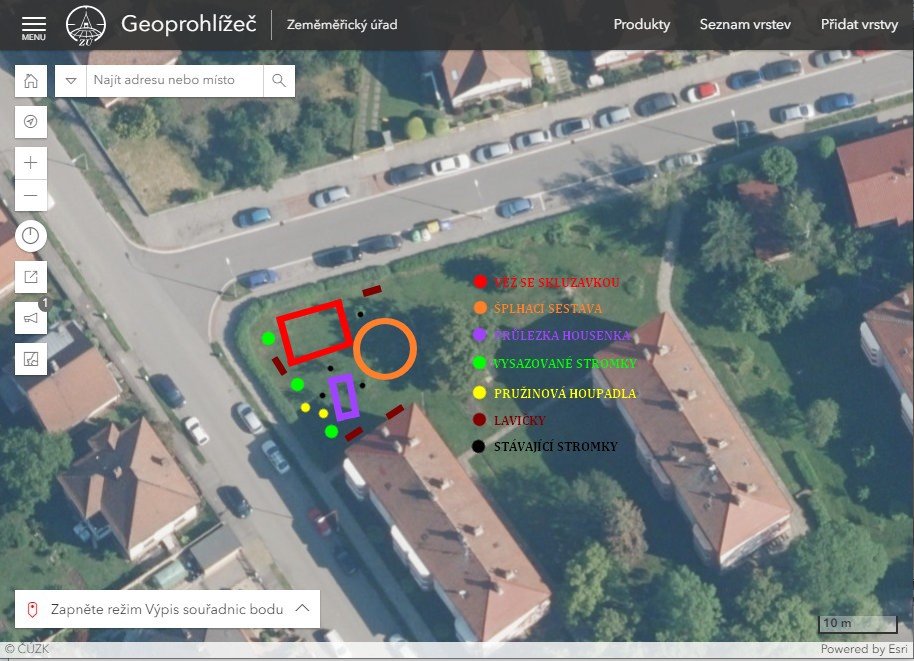 obrázek k projektu: Dětské hřiště v blízkosti pošty, autobusové a železniční stanice